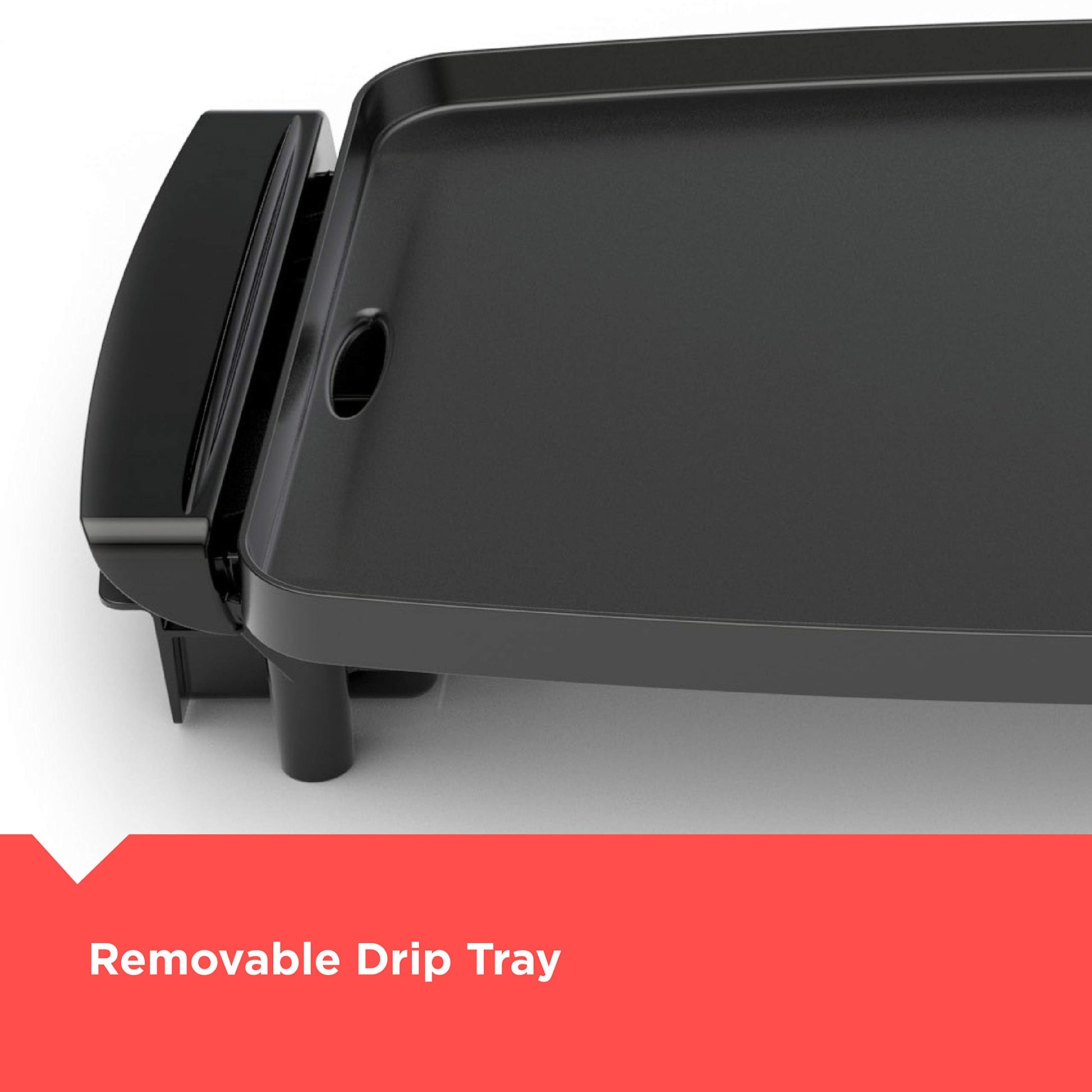 BLACK+DECKER Electric Griddle with Removable Temperature Probe, Indoor Grill, Pancake Griddle, Black, GD1810BC - Available at All In One Marketplace Canada