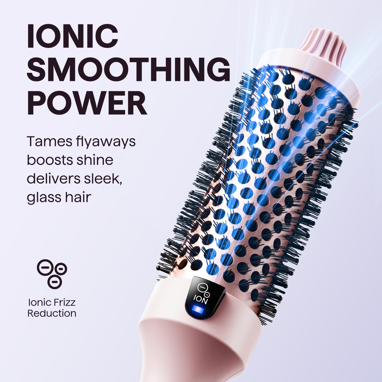 Wavytalk Thermal Brush, Blowout Boost 1.5 inch Curling Brush, Heated Round Brush for Blowout Look, Dual Voltage, Tourmaline Ceramic, Negative Ion Technology, 5 Temperature Settings - Available at All In One Marketplace Canada