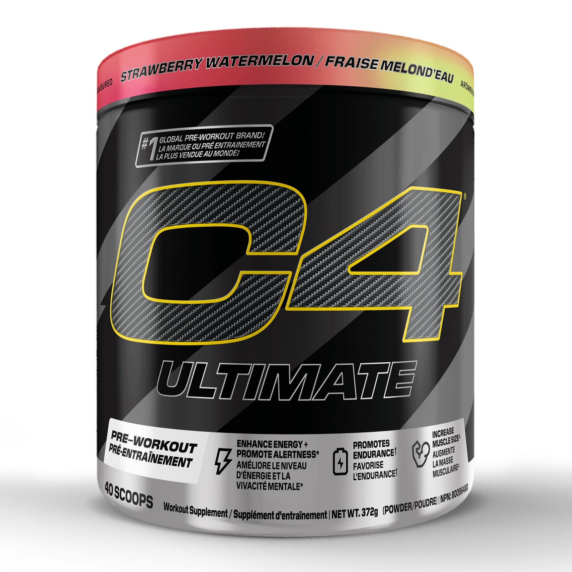 Cellucor C4 Ultimate Pre Workout Powder - Sugar Free Preworkout Energy with 300mg Caffeine and Creatine for Men & Women - Strawberry Watermelon, 20 Servings Cellucor