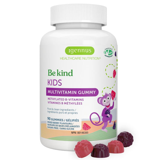 Igennus Methylated Kids Multivitamin Gummy, Sugar Free Kids Vitamins - Available at All In One Marketplace Canada