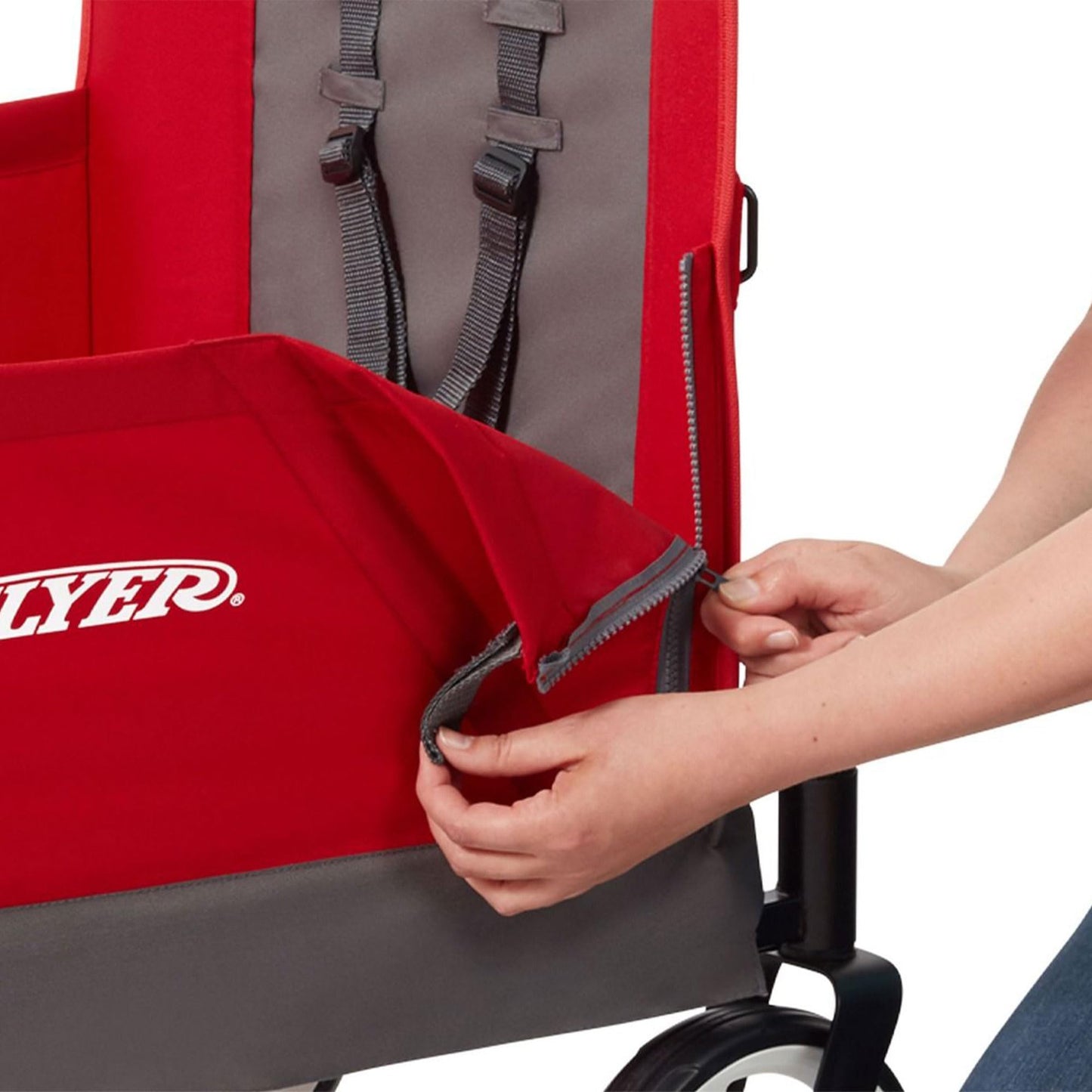 Radio Flyer Wagon for Kids, Baby Stroller, Outside Toys for Toddlers 1-3, Rolling Cart, Beach Cart with Wheels, Convertible Stroller Wagon for Kids Ages 1+ Years, Red Radio Flyer