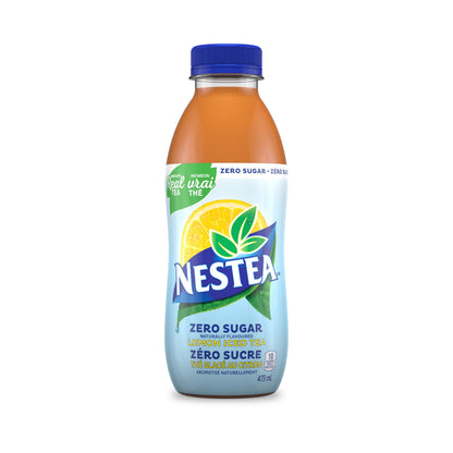 Nestea Naturally Flavoured, Zero Sugar Lemon Iced Tea, 473mL, 12 Count