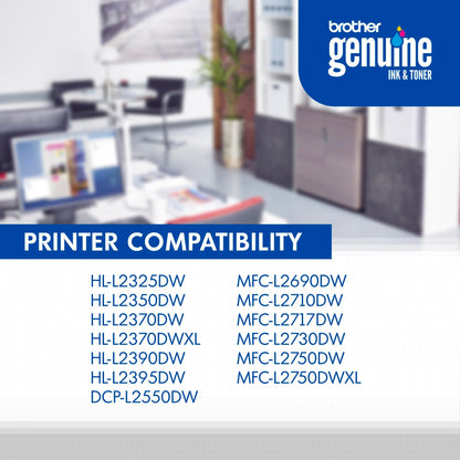 Brother Original TN730 High-Yield Black Toner Cartridge, Higher Yield for Value, Original Toner Replacement cartridges, for Brother Laser Printers HL-L2395DW, DCP-L2550DW, MFC-L2750DW, and More