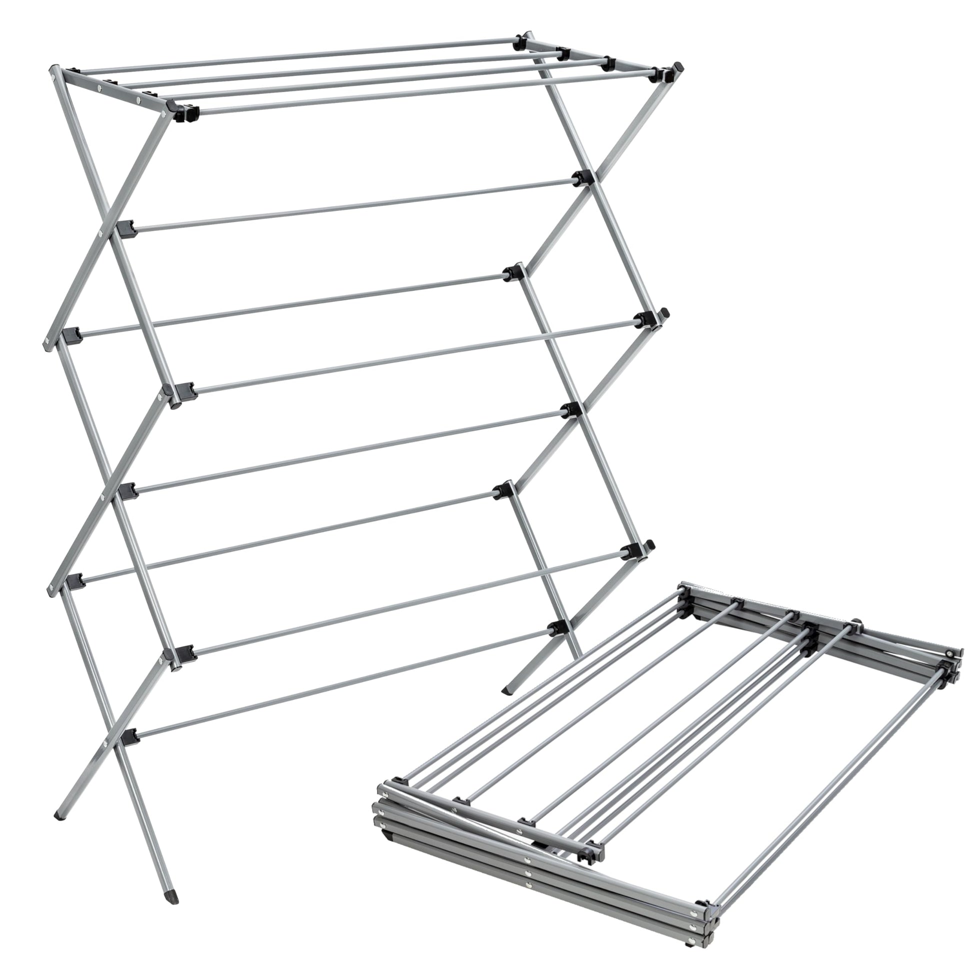 Honey-Can-Do Oversize Collapsible Clothes Drying Rack DRY-09066 Silver, 50 lbs Honey-Can-Do