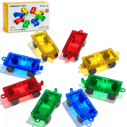 Qltytoy Mini Magnetic Tiles Cars 8PCS Construction Set for Mini,Major Tiles 🍁 All In One Marketplace Canada