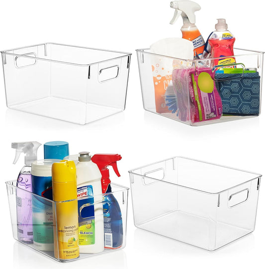 ClearSpace Clear Plastic Storage Bins – Pantry Organizers & Storage Containers, Cabinet Organizer - Home Organization Must Haves for Kitchen, Laundry Room, Office, Closet, Garage & Freezer - Available at All In One Marketplace Canada