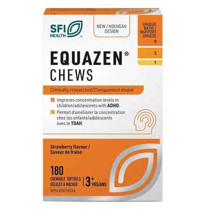 New Nordic EQUAZEN Chews, ADHD Relief for Kids & Adolescents, 180 Count