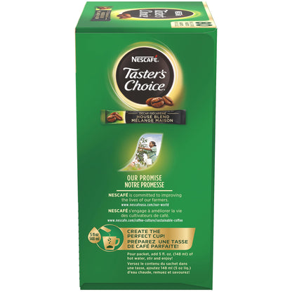 Nescafé Taster's Choice Decaf Instant Coffee Singles, Light Roast, 1.7g (80 Packets)