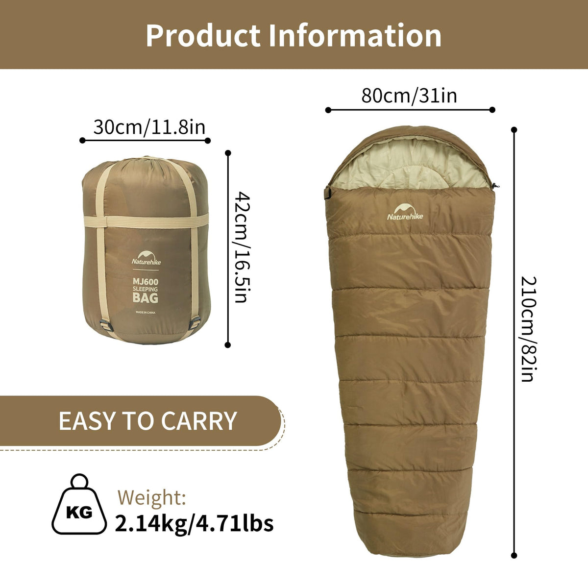 Naturehike Mummy Backpacking Sleeping Bag for Cold Weather, Winter Camping Sleeping Bag for Adults, Cotton Comfortable Sleeping Bag for Hiking,Climbing,Travelling 🍁 All In One Marketplace Canada
