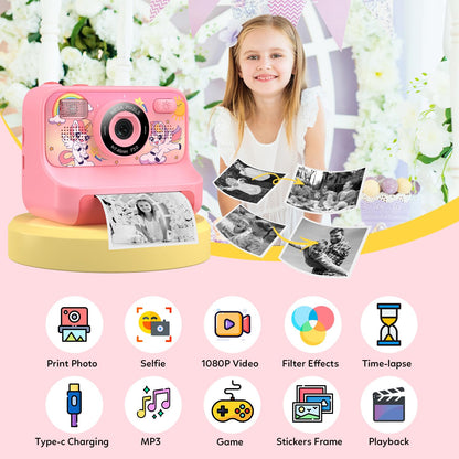 Kids Printing Camera for 3-12 Girls Boys Toddler Christmas Birthday Gifts 🍁 All In One Marketplace Canada