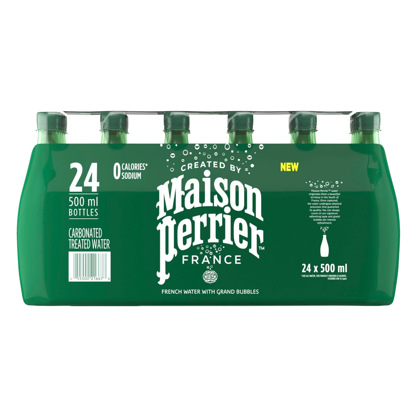 Maison Perrier Unflavoured Carbonated Water, 24 Bottles, 500 ml Maison Perrier