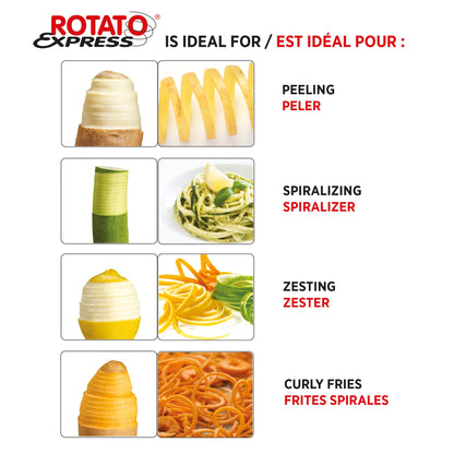 Starfrit Rotato Express Automatic Electric Potato & Vegetable Peeler, Black Starfrit