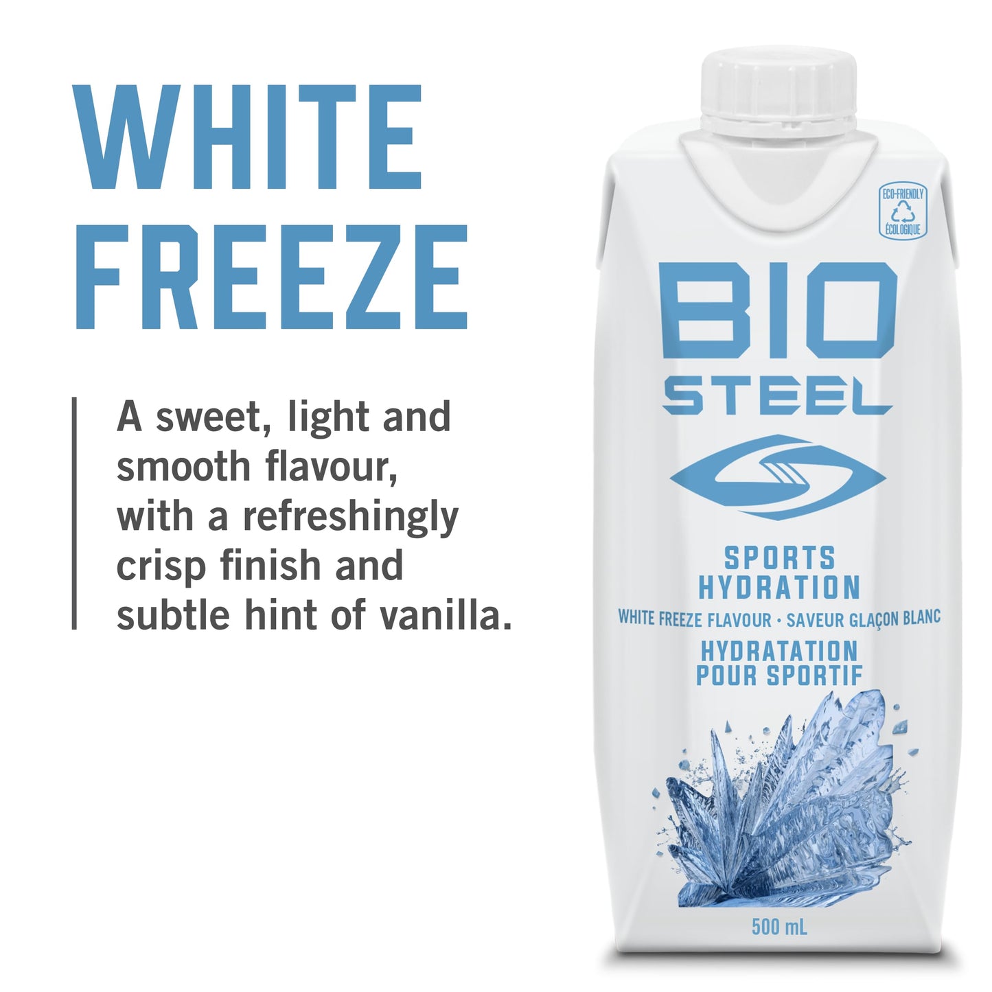 BioSteel Electrolyte Sports Drink, White Freeze, 12-Pack, Zero Sugar