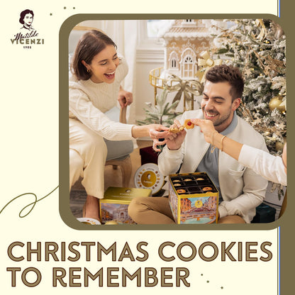 Matilde Vicenzi Roma Cookie Tin - Italian Pastries & Cookies in Individually Wrapped Trays - Bakery Dessert Gifts For Hosts, Birthdays and Thanksgiving - Puff Pastry, Assorted Cookies in Italian Design Gift Tin 32.5oz (920g)