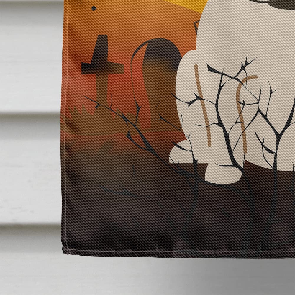 Caroline's Treasures BB4389CHF Halloween English Bulldog White Flag Canvas House Size, Large, Multicolor