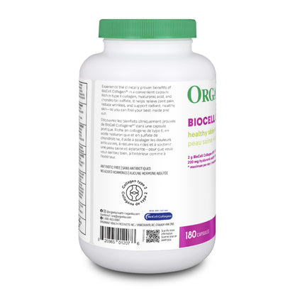 Organika Biocell Collagen- Type 2 Collagen, Hyaluronic Acid, Chondroitin Sulfate, Joint Support- 180caps