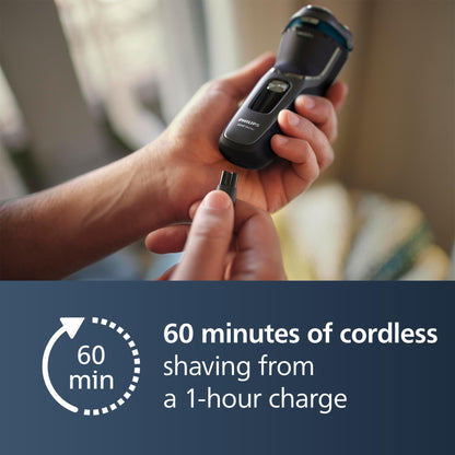 Philips 3000 Series Electric Shaver, Dark Black