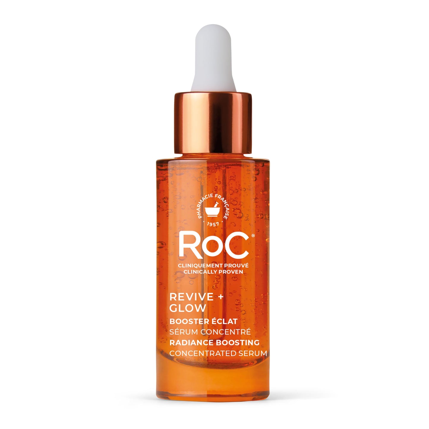 RoC Multi Correxion® Revive + Glow 10% Active Vitamin C Serum for Face, Daily Anti-Aging Wrinkle and Skin Tone Skin Care Treatment, Brightening Serum for Dark Spots, 30ML, Clear RoC