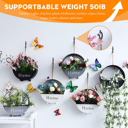 50 Set Q-Hanger Hooks for Outdoor String Lights, GIPTIME Ceiling Hook Screw Christmas Rope Light Clips, Fairy Lights Plants Wind Chimes Decoration Hanging Safety Buckle Design, Include Wing Nut Driver 🍁 All In One Marketplace Canada