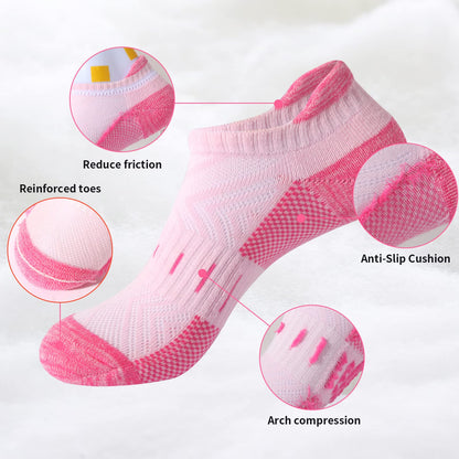 Womens Socks 6 Pairs Running Low Cut Cotton Socks for Women Cushioned Breathable Casual Ladies Ankle Athletic Sport Socks (CA/US, Numeric, 7, 9, Regular, Regular, multicolor) - Available at All In One Marketplace Canada