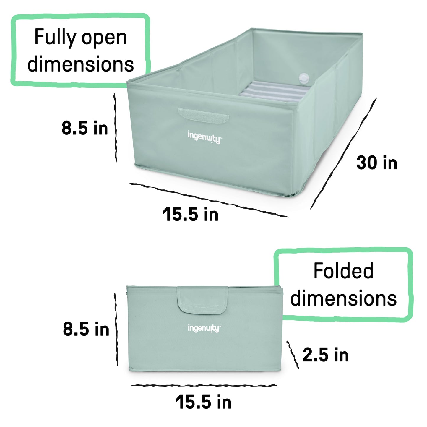 Ingenuity Tuckaway Toddler Tub, Converts Shower to Tub, Folds to Store, Easy to Clean, No Assembly Required, 12M-5Y 🍁 All In One Marketplace Canada