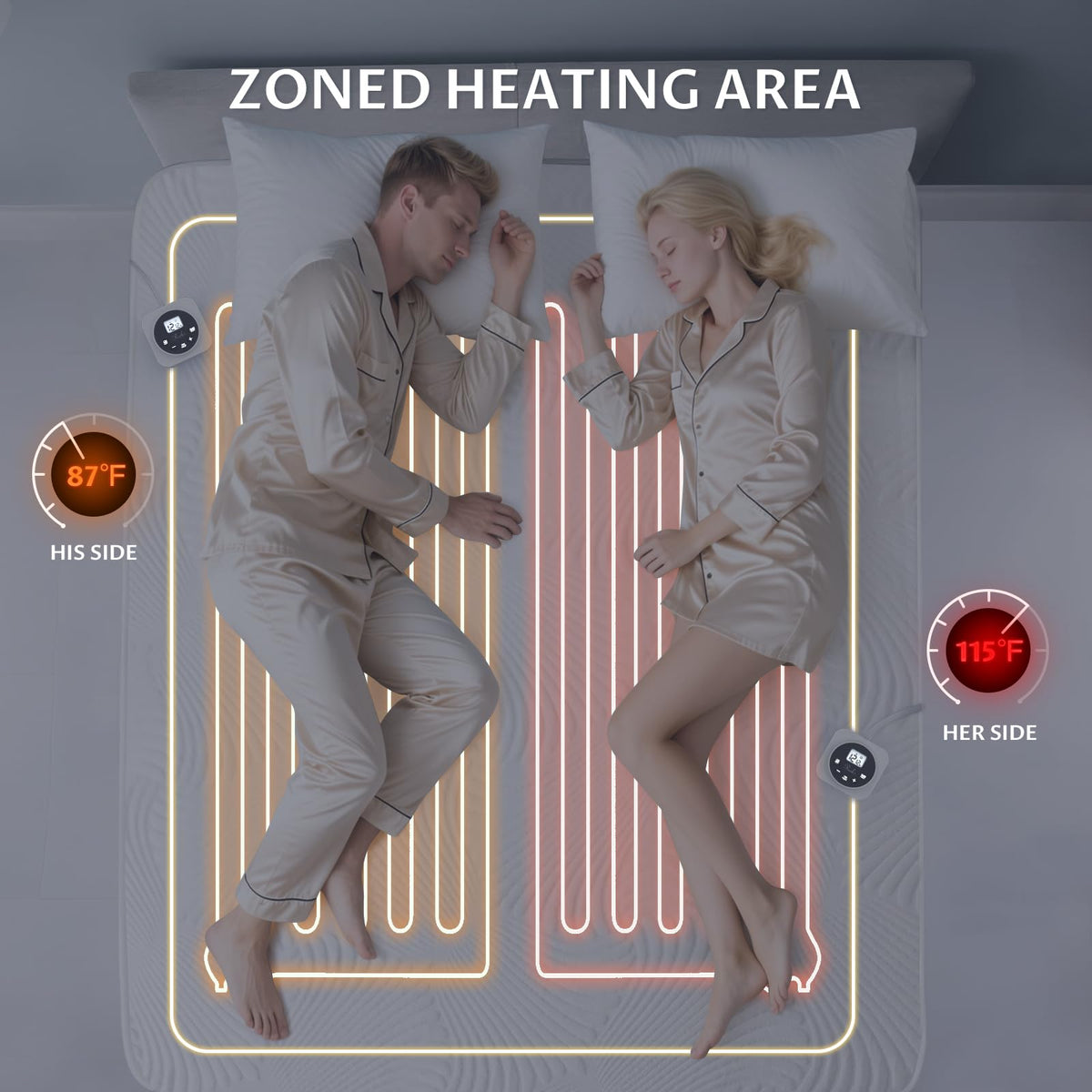 Heated Mattress Pad Queen, 3D Air Fabric, Preheat & Memory for Cold Winter 🍁 All In One Marketplace Canada