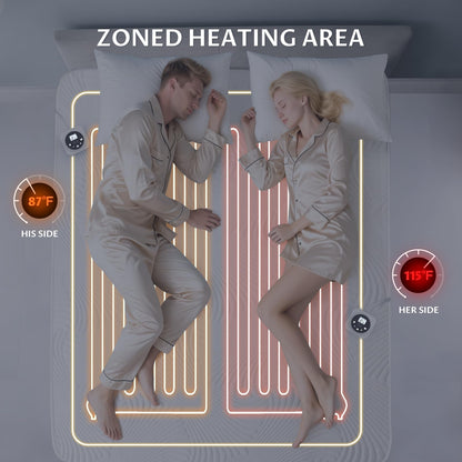 Heated Mattress Pad Queen, 3D Air Fabric, Preheat & Memory for Cold Winter 🍁 All In One Marketplace Canada