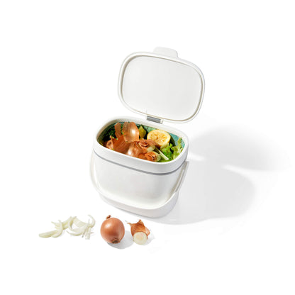 NEW OXO Good Grips Easy-Clean Compost Bin, White, 1.75 GAL/6.62 L OXO