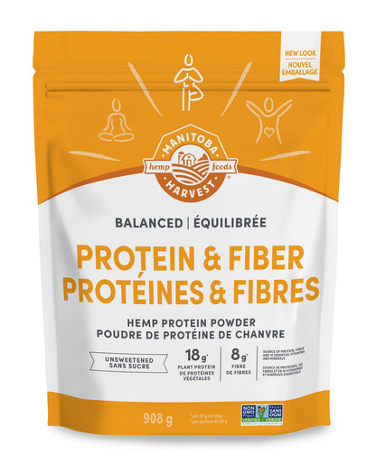 Manitoba Harvest Hemp Yeah! Balanced Protein + Fibre Powder, Unsweetened, 908g