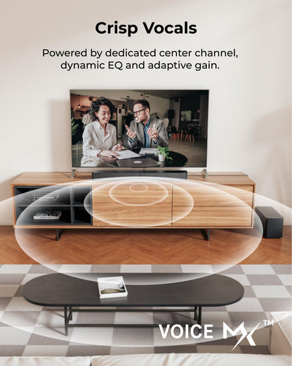 ULTIMEA 5.1ch Soundbar with Dolby Atmos, Sound Bar with Subwoofer for Smart TV, Home Theater Surround Sound System for TV, 300W, Adjustable Bass Boost, App, Bluetooth 5.4, Poseidon M60 (2025 Model)