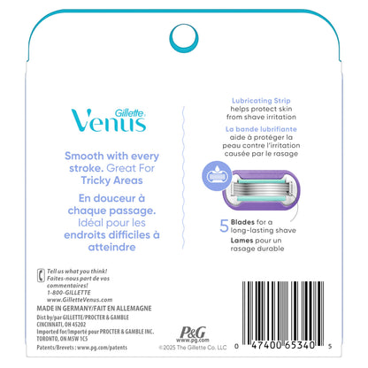 Gillette Venus Extra Smooth Contour Women’s Razor Blades, 5-Bladed Razor Refills, 1 Pack (Count of 6) - Available at All In One Marketplace Canada