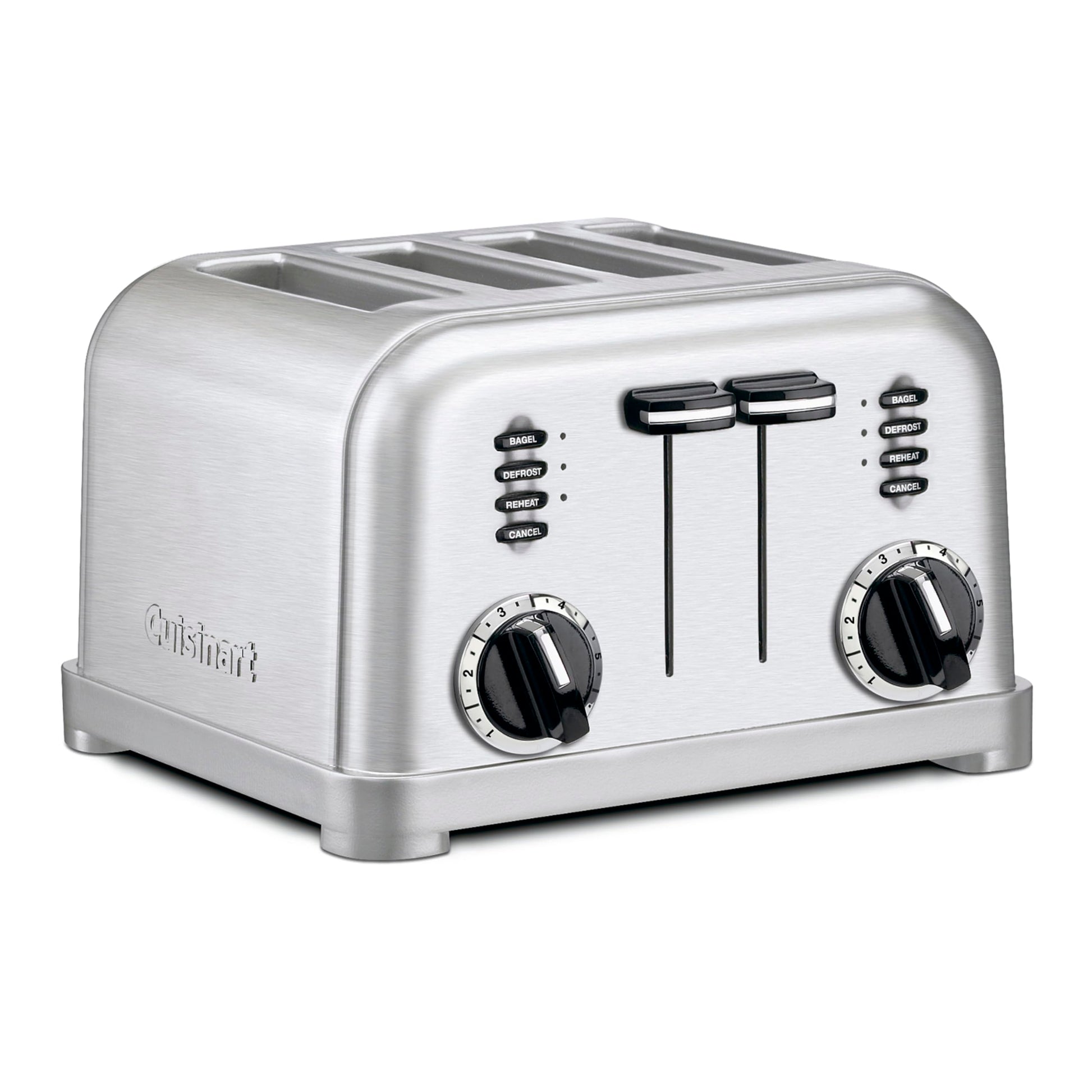 Cuisinart 4-Slice Toaster, 6-browning Levels, Brushed Silver (CPT-180C) - Available at All In One Marketplace Canada