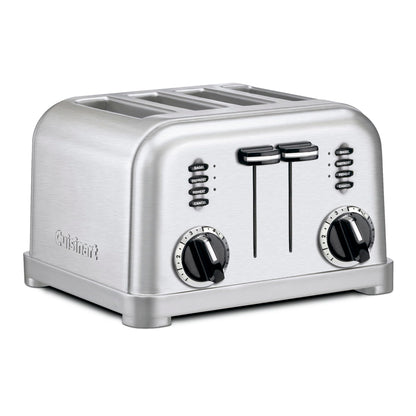 Cuisinart 4-Slice Toaster, 6-browning Levels, Brushed Silver (CPT-180C) - Available at All In One Marketplace Canada