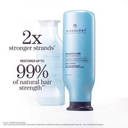 Pureology Strength Cure Conditioner, Strengthening Repair for Damaged Color-Treated Hair, Plant-Based Protein, Vegan, Sulfate-Free - Available at All In One Marketplace Canada