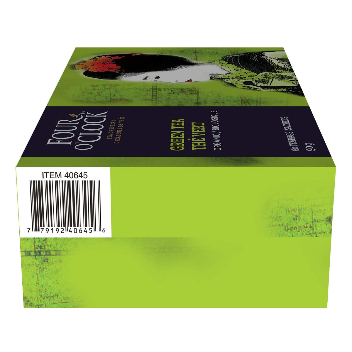 Four O'Clock Organic Green Tea, Non-Gmo, Kosher, Gluten-Free, 60 Teabags