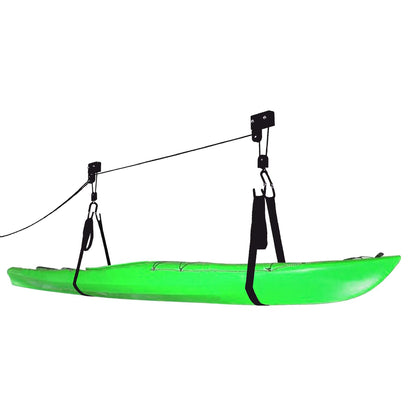 Kayak Hoist - Overhead Garage Storage - Pulley System with 125lb Capacity for Kayak, Canoe, Bicycle, or Ladder Storage by Bike Lane