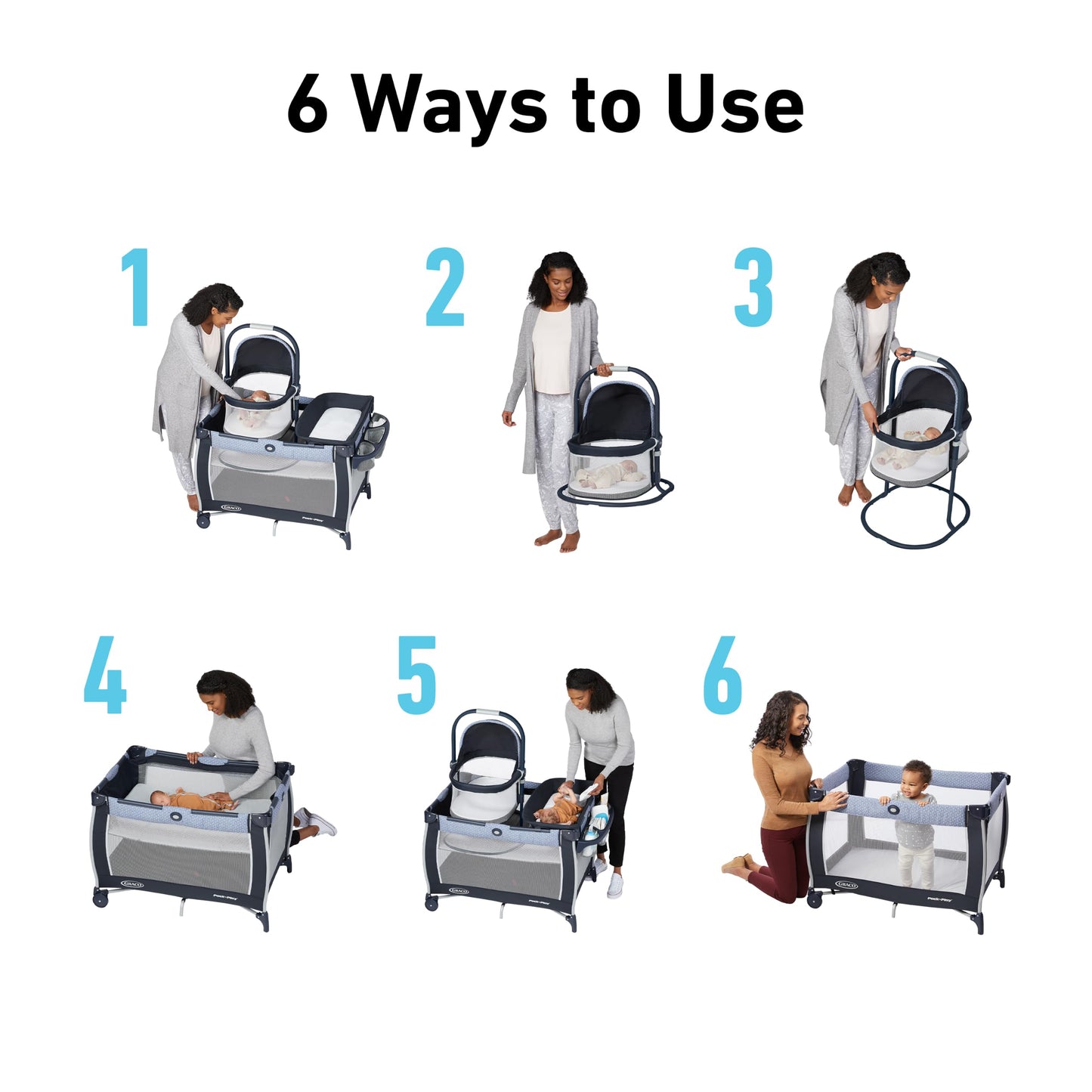 Graco Pack 'n Play Day2Dream Bassinet Playard, Rainier 🍁 All In One Marketplace Canada
