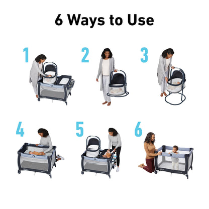 Graco Pack 'n Play Day2Dream Bassinet Playard, Rainier 🍁 All In One Marketplace Canada