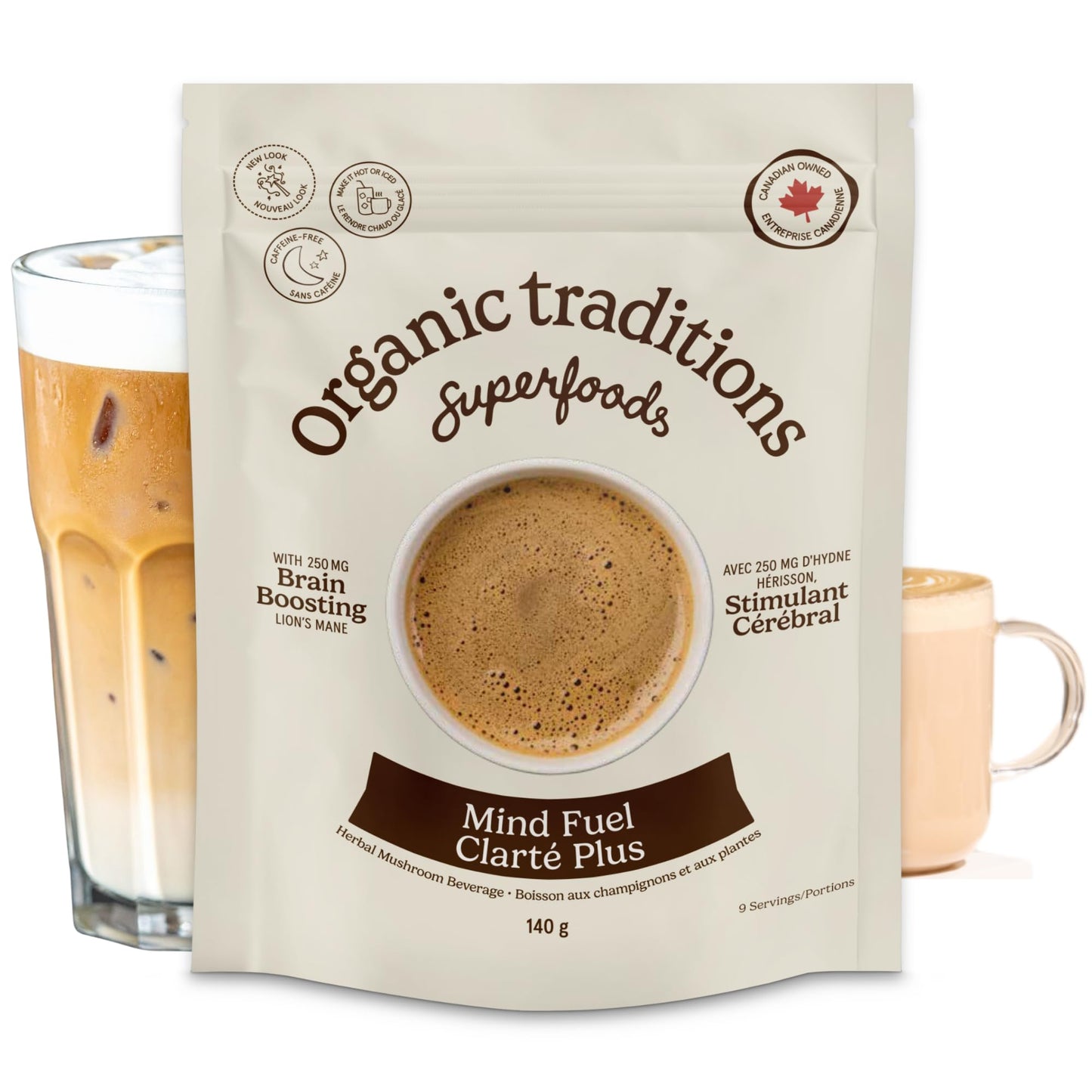 Organic Traditions Mind Fue Mushroom Coffee Alternative, Instant Blend, 5oz 🍁 All In One Marketplace Canada