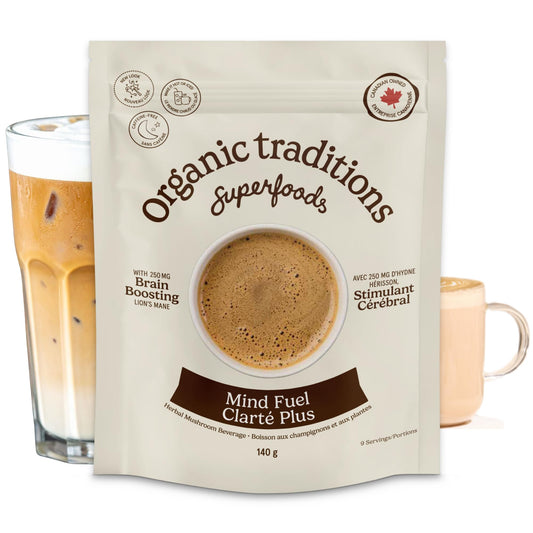 Organic Traditions Mind Fue Mushroom Coffee Alternative, Instant Blend, 5oz 🍁 All In One Marketplace Canada Organic Traditions