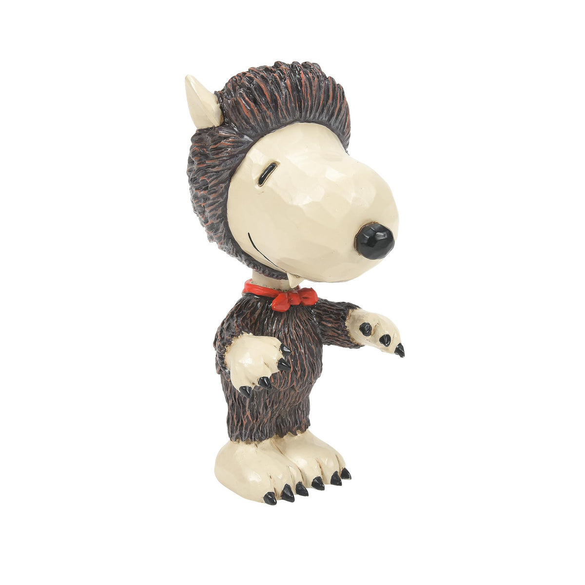 Enesco Peanuts by Jim Shore Halloween Snoopy Dressed in Werewolf Costume Miniature Figurine, 3.54 Inch, Multicolor