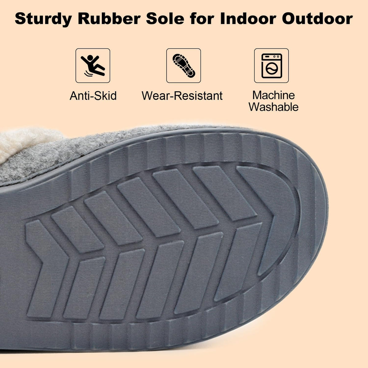 LongBay Women's Felt Sherpa Bedroom Moccasin Slippers (7-8, Gray) 🍁 All In One Marketplace Canada