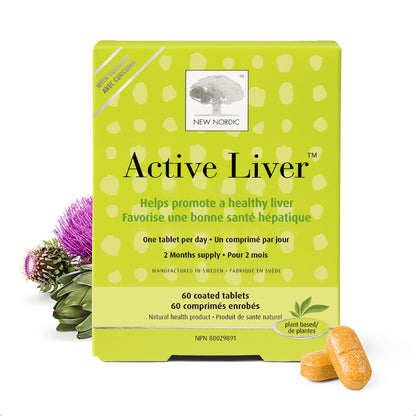 New Nordic Active Liver Tablets, Milk Thistle Supplement, 60 Day Supply