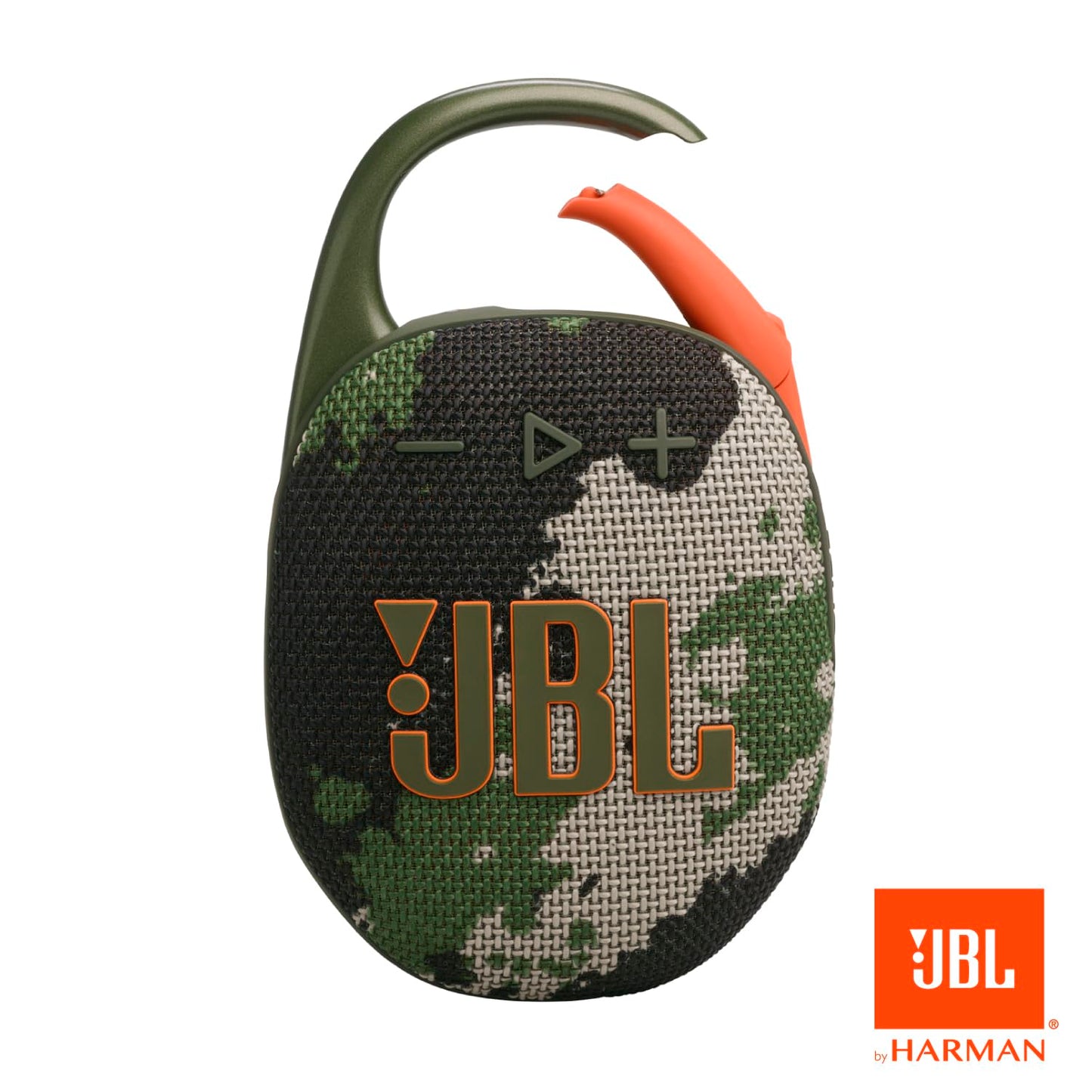 JBL Clip 5 - Ultra-Portable, Waterproof and Dustproof Bluetooth Speaker, Integrated Carabiner, Up to 12 Hours of Play, Made in Part with Recycled Materials (Squad)