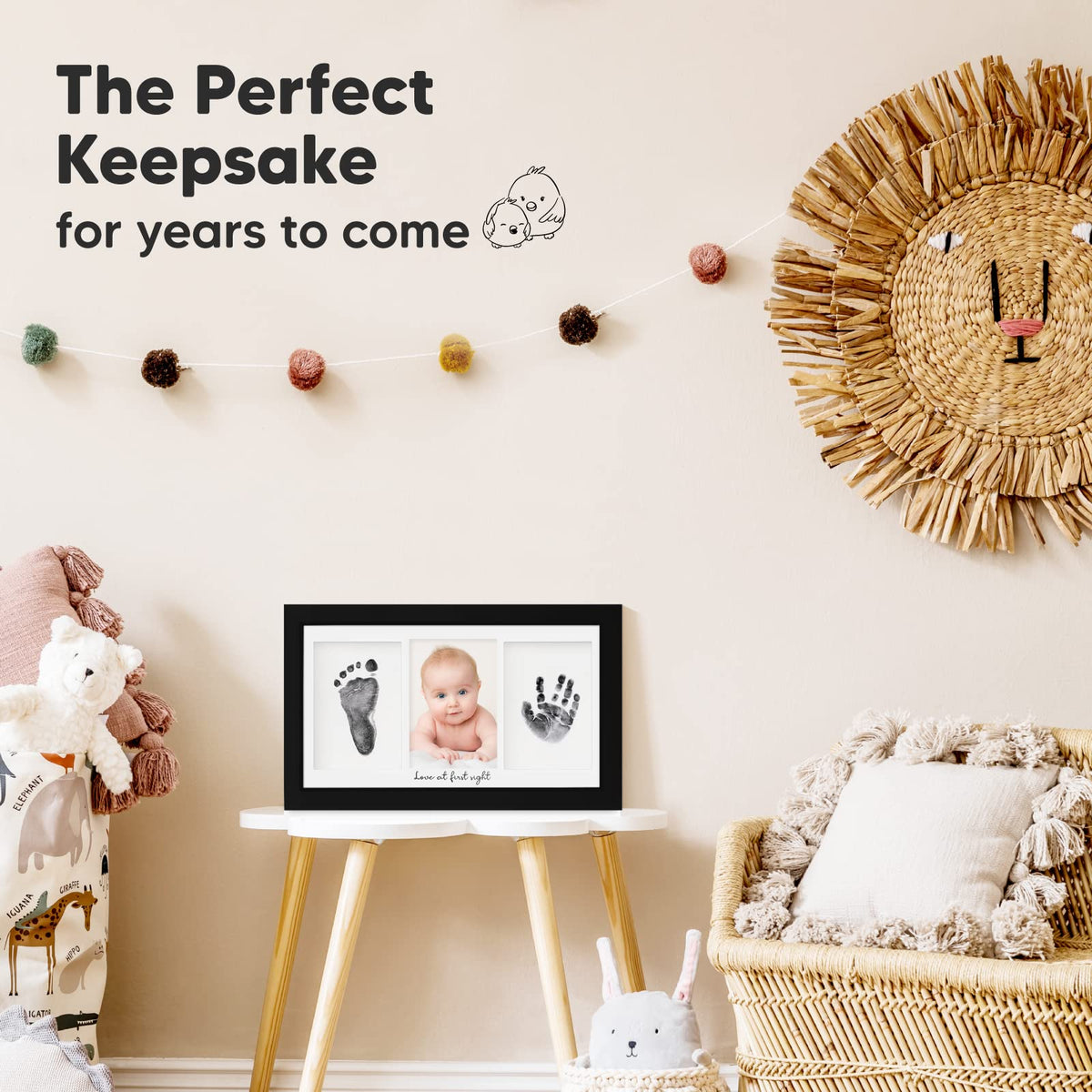 Inkless Hand and Footprint Kit, Boy Girl Newborn Keepsake (Onyx Black) 🍁 All In One Marketplace Canada