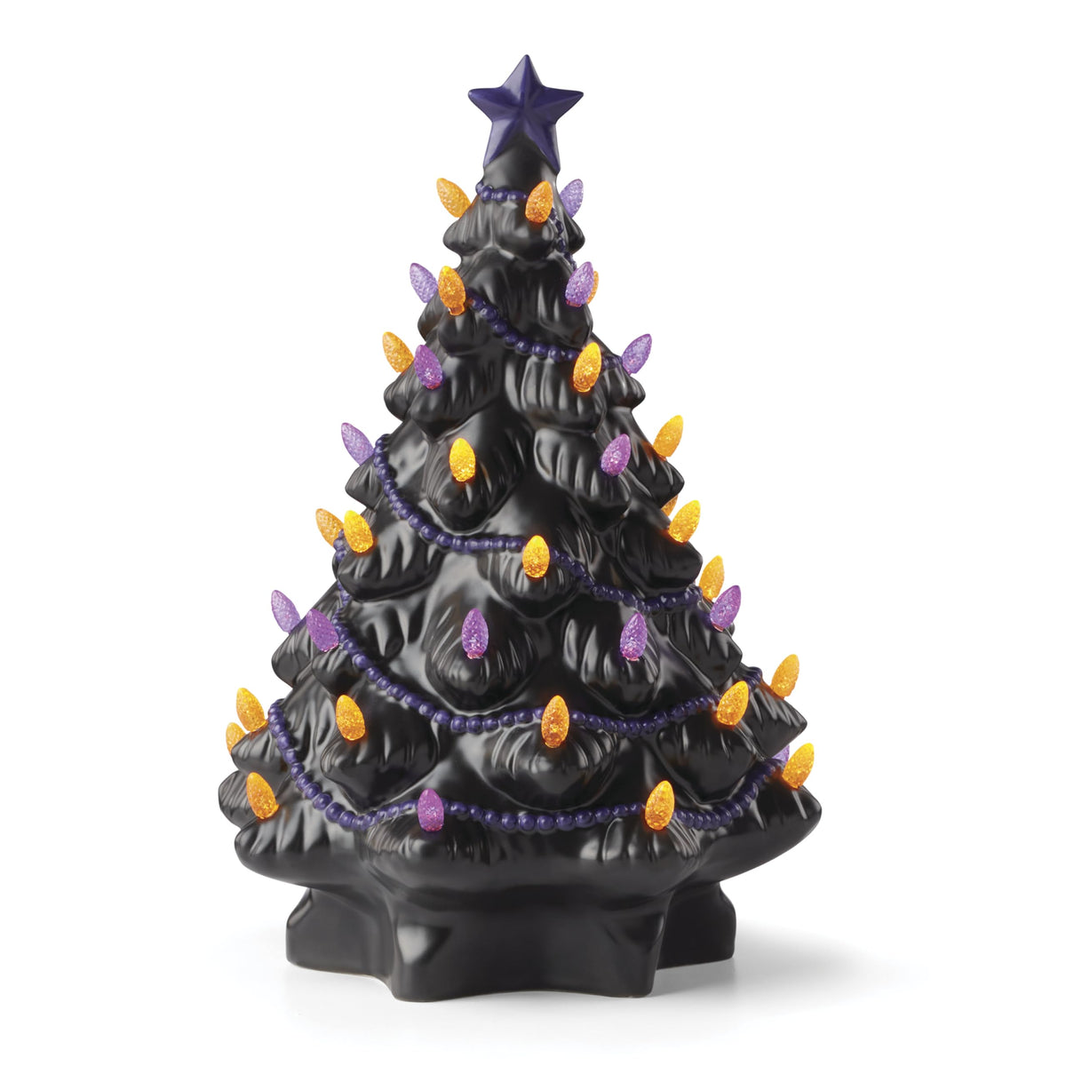 Figurine Lenox Treasured Traditions, sapin noir lumineux pour Halloween et Noël