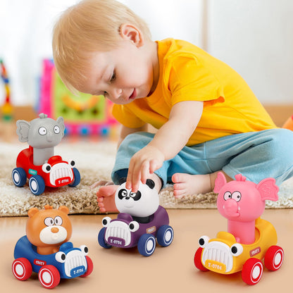 Baby Press and Go Car Toys for 1-2-3 Year Old Boys,Push Go Animal Racing Baby Cars Toys for Toddlers 12-18 Months,1st Christmas Birthday Gifts for 1 2 3 Year Old Boys Girls Toddler Toys for Boy & Girl 🍁 All In One Marketplace Canada