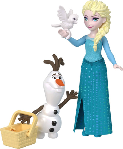 Mattel Disney Frozen Anna, Elsa, Kristoff & Olaf Set of 4 Small Dolls