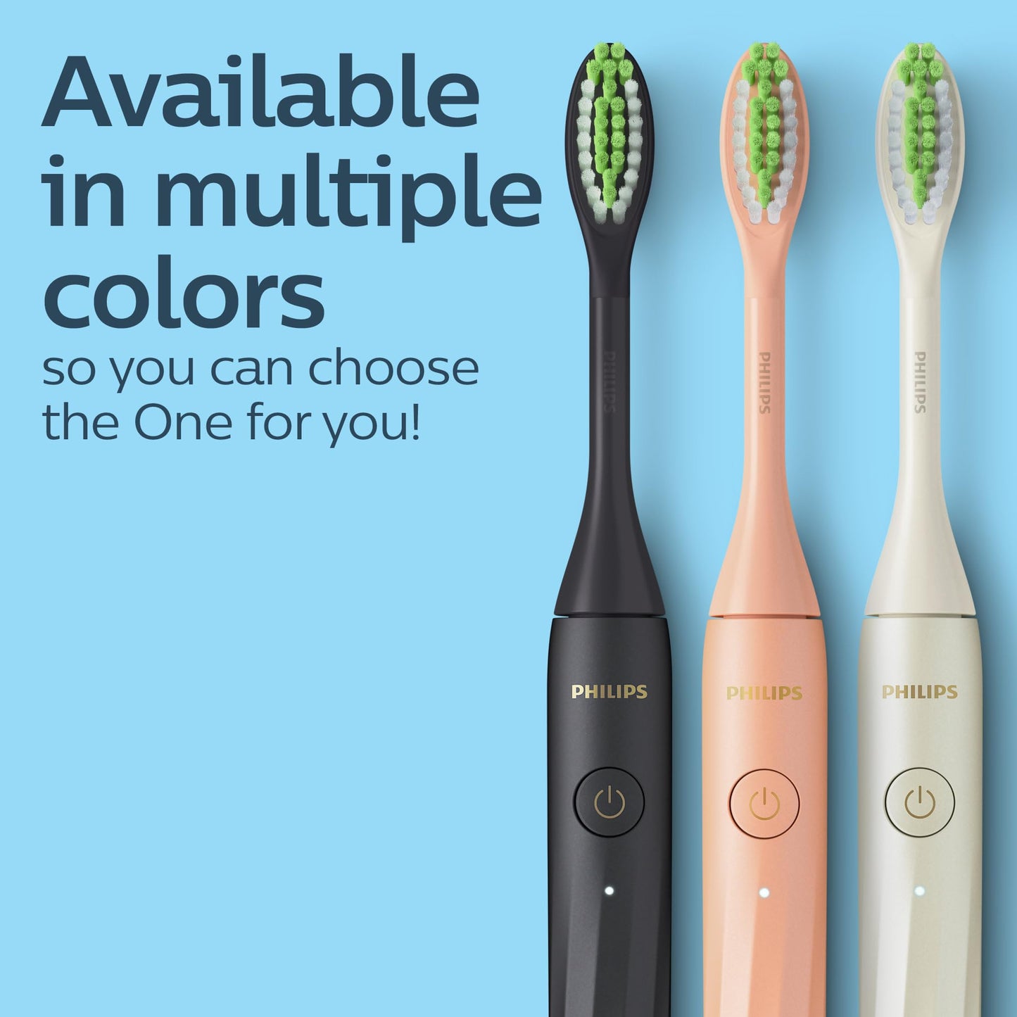 Philips One by Sonicare Rechargeable Toothbrush, 1 Brush Head, White Philips Sonicare