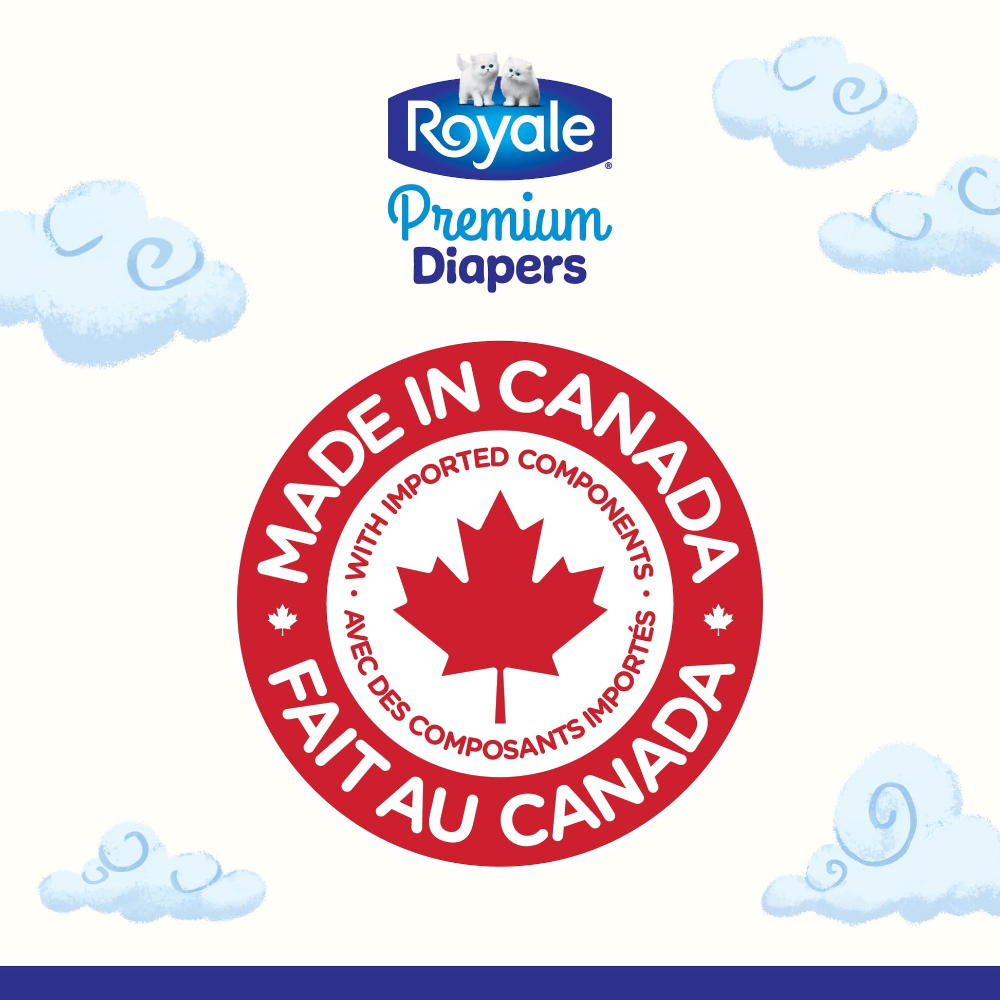 Royale Premium Diapers, Size 4 (22-37 lb), 156 Count, Disposable Baby Diapers (Packaging may vary)